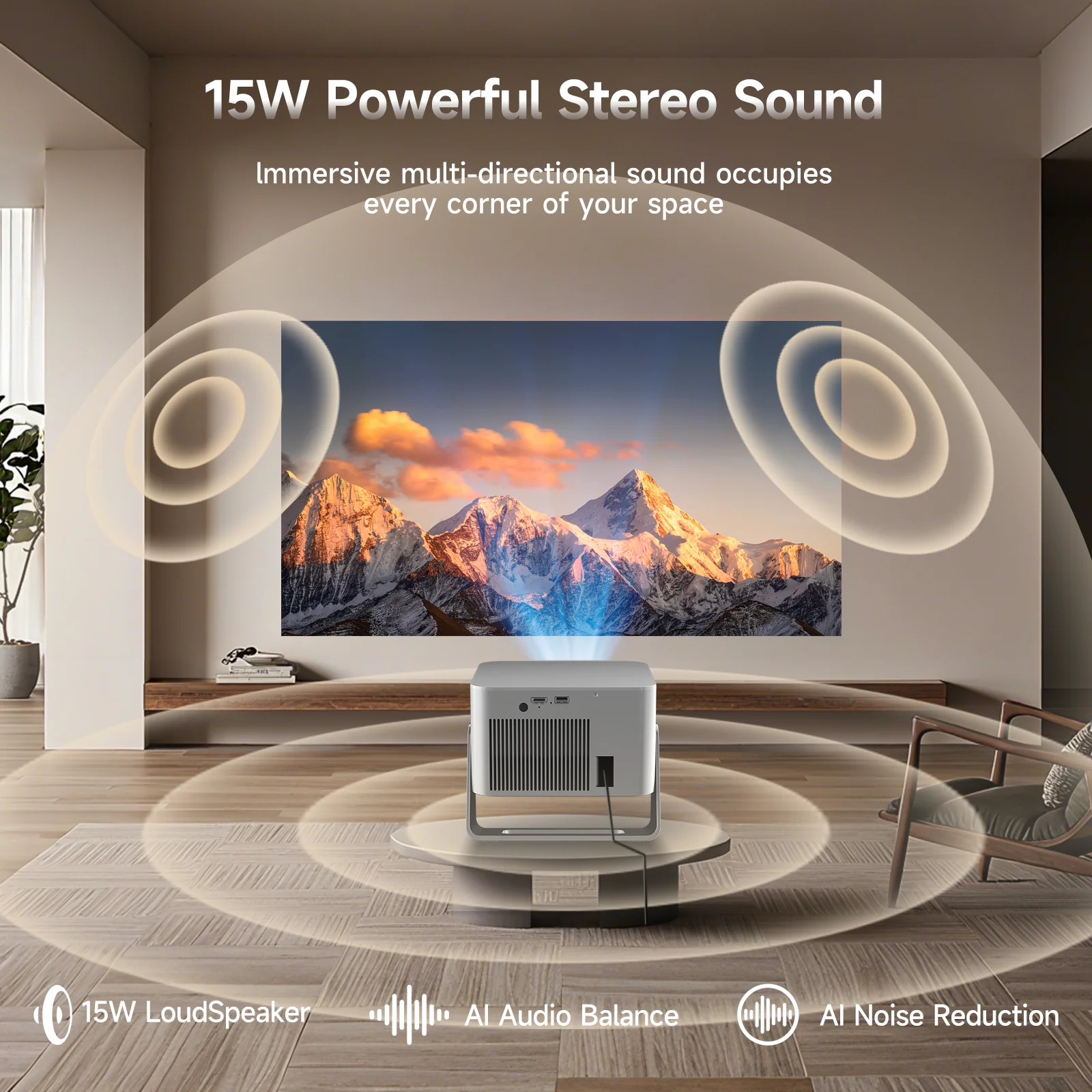 Magcubic HY350GT 650ANSI Portable Projector | Native 1080P with 4K Input Auto Keystone & Focus, Outdoor Friendly - Image 9