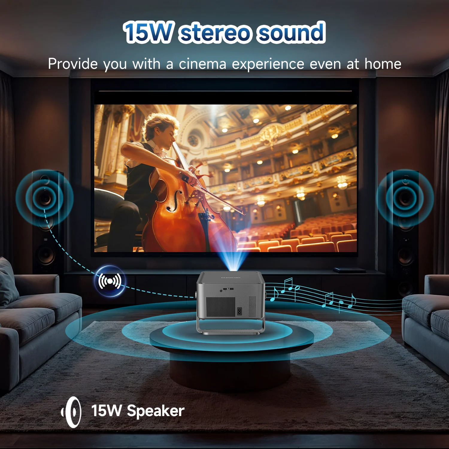 Magcubic 1080P Native Projector Auto Focus  1100ansi Projector 4K Portable Beam Home Theater - Image 6
