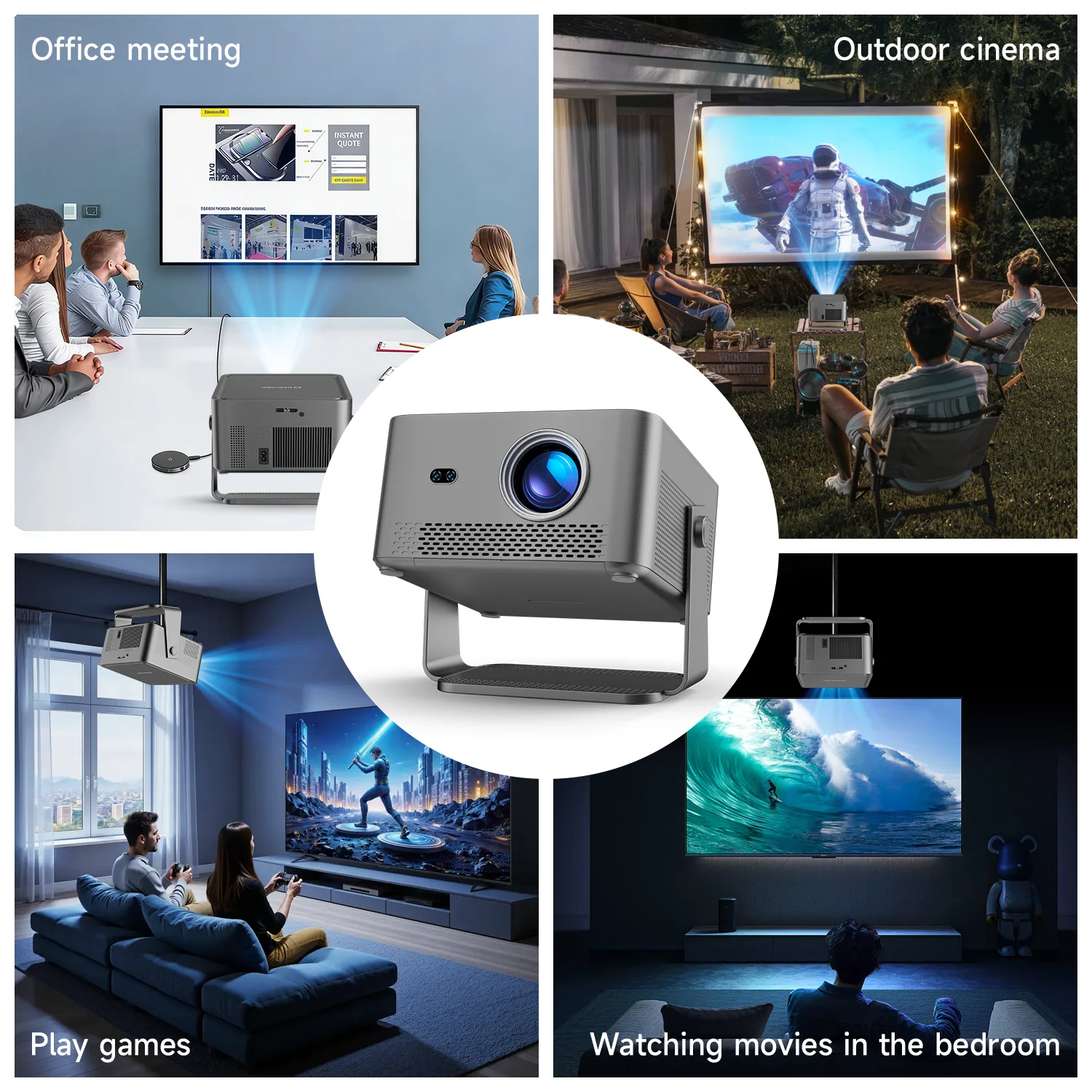 Magcubic 1080P Native Projector Auto Focus  1100ansi Projector 4K Portable Beam Home Theater - Image 8