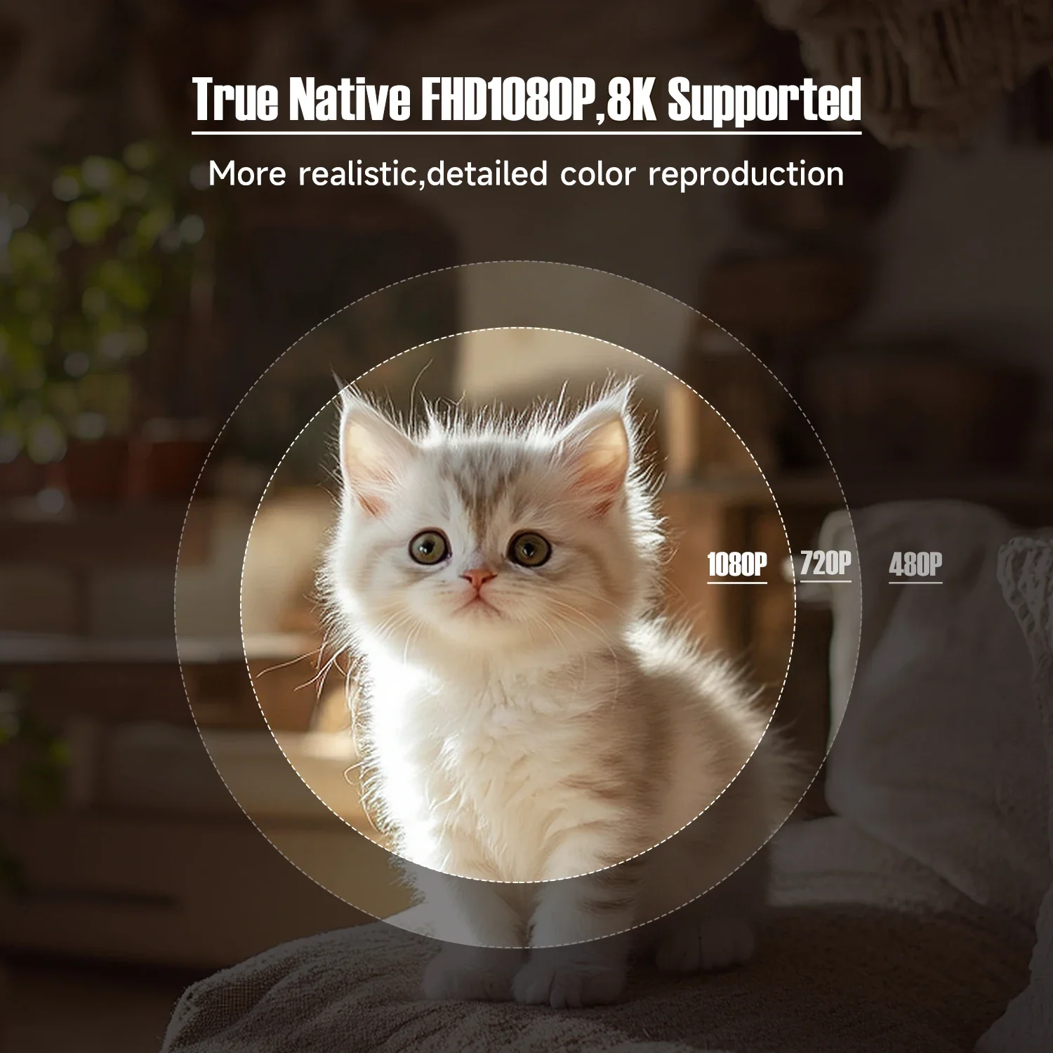 Magcubic L018 Portable Projector | 400 ANSI, 1080P Native, Android14,8K Support. 180° Rotation, Auto keystone/focus, WiFi 6, BT 5.4 for Home/Travel - Image 8