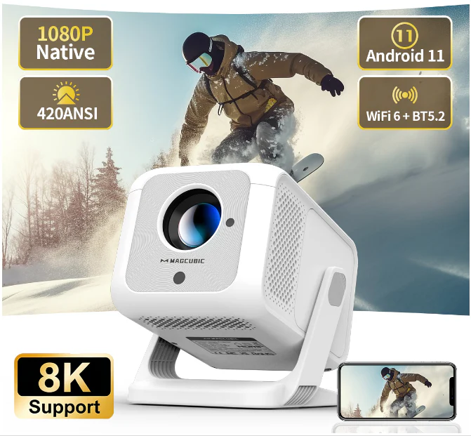 Magcubic HY310X 8K Mini Projector With Full HD 1080P 420ANSI Android 11 Auto Focus Keystone for Outdoor Theater Stand Projector - Image 3