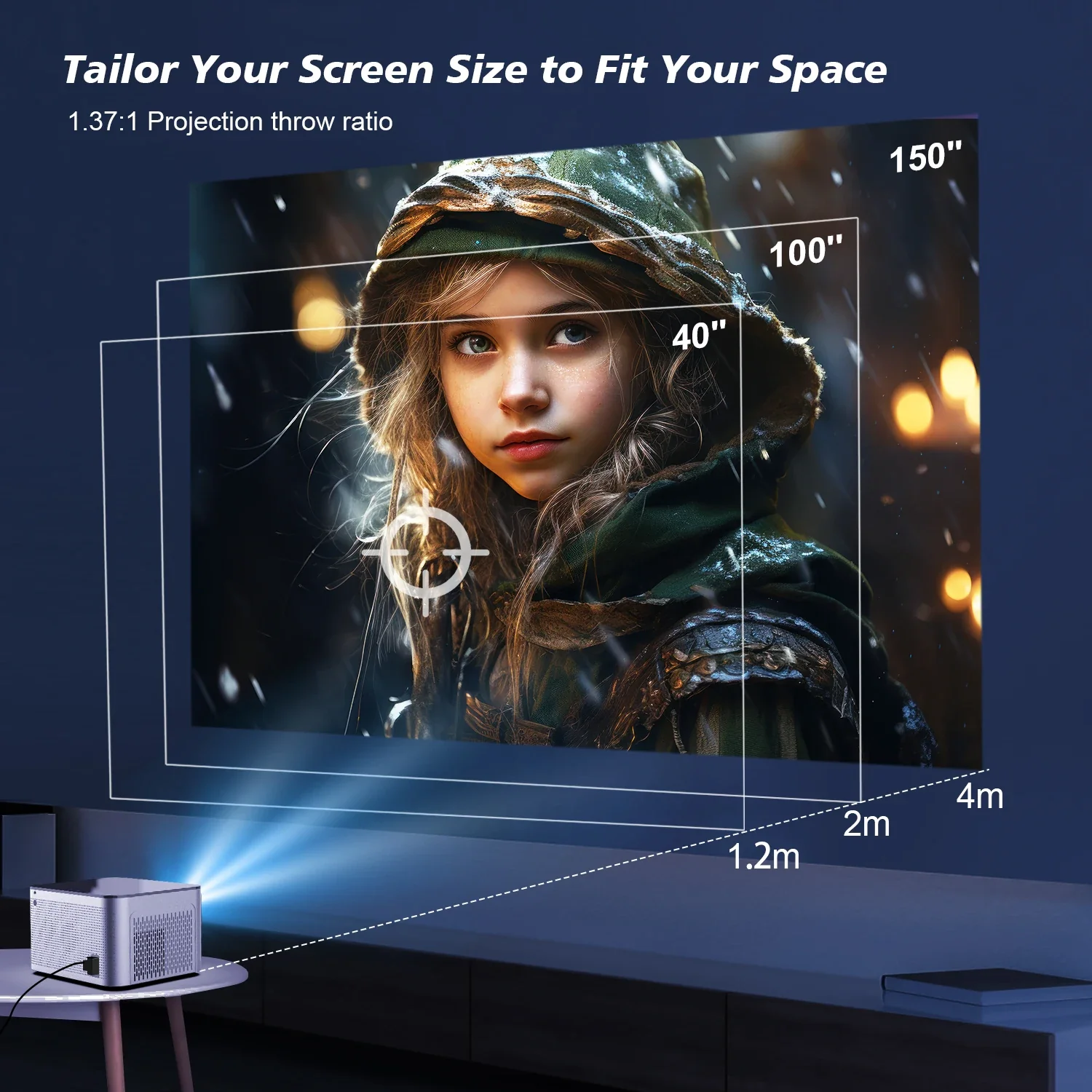 Magcubic HY350 Pro 580ANSI Android 11 Projector  4K 1080P Wifi6 Voice Control Allwinner H713 Electronic Focus BT 5.0 Home Cinema - Image 7