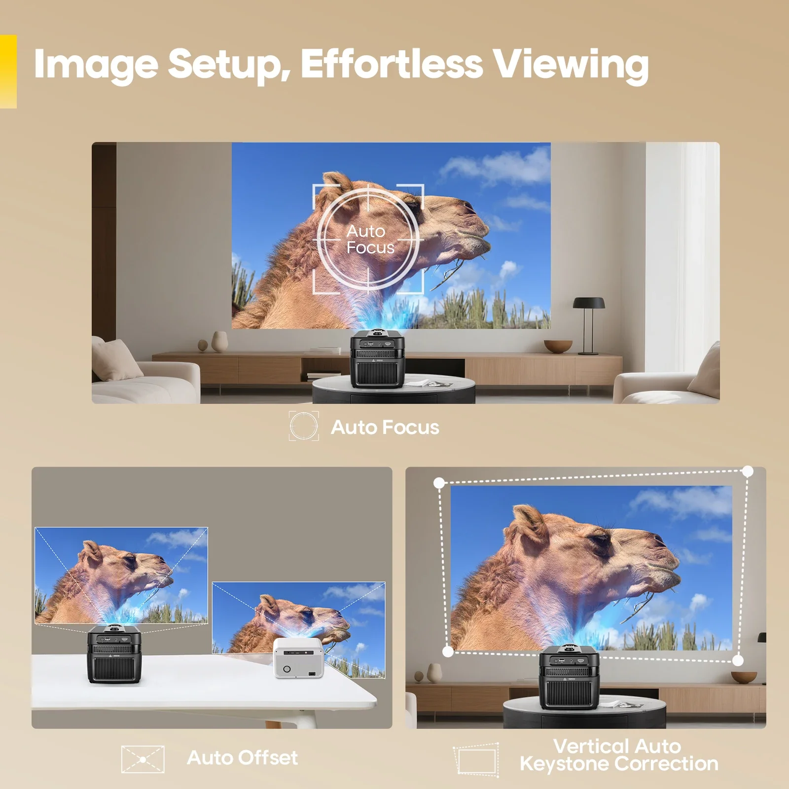 Magcubic HY450C 900ANSI Auto Focus Projector 8K 1080P Ultra Short Throw Allwinner H713 Android11 BT5.4 Auto Offset Home Theater Voice - Image 8
