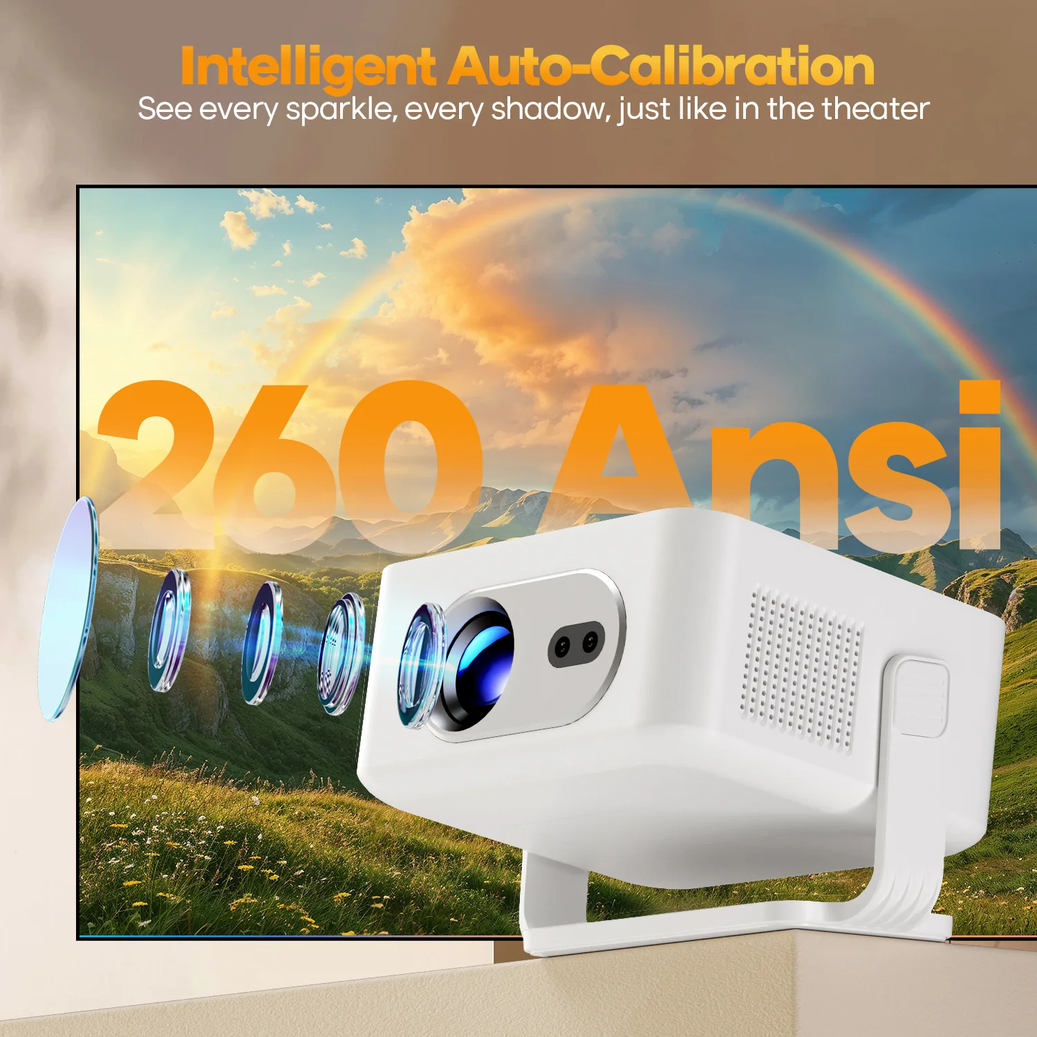 Magcubic Android 14 Auto Focus HY300Max Portable Projector 8K 260ANSI WiFi 6  Projector Support Full HD 720P Home Outdoor Cinema - Image 4