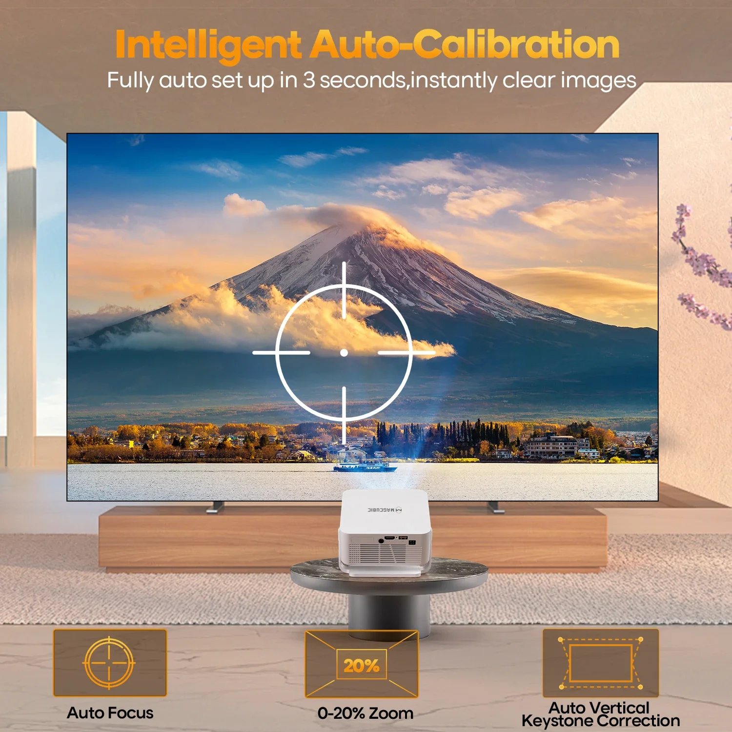 Magcubic Android 14 Auto Focus HY300Max Portable Projector 8K 260ANSI WiFi 6  Projector Support Full HD 720P Home Outdoor Cinema - Image 5