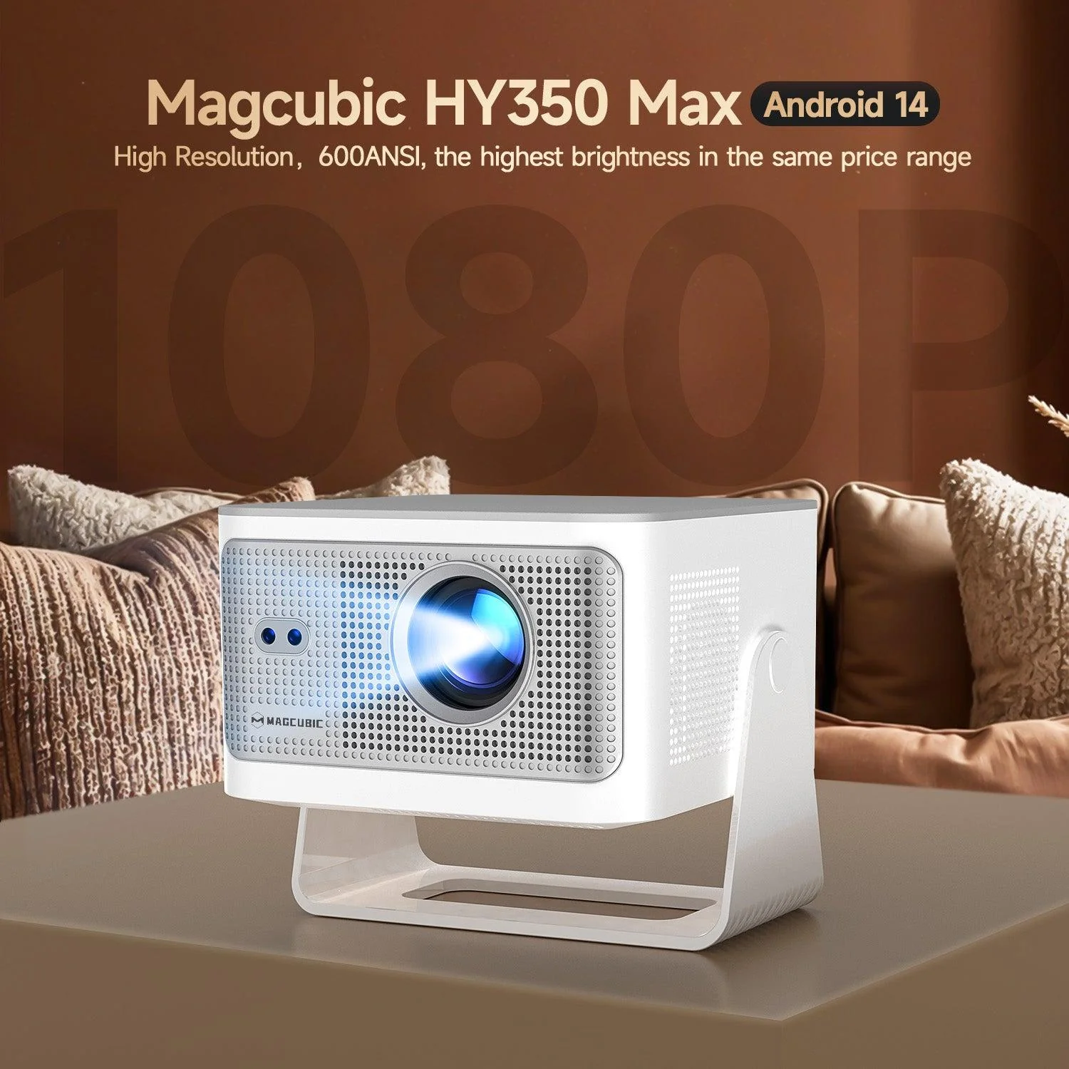 Magcubic HY350MAX 600 ANSI Portable Projector | Android 14 Native 1080P with 8K Input,  Auto Keystone & Focus, Outdoor Friendly（Promotional Price） - Image 5