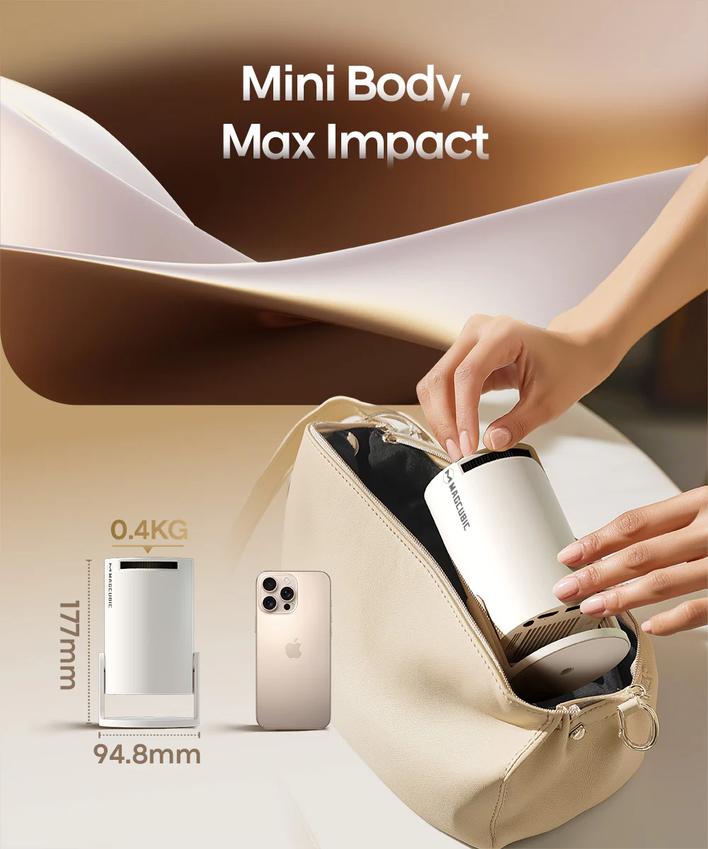 Magcubic HY300 Pro Projector Mini Portable | 8K Support  Android 14  WiFi6 BT5.4 | 200 ANSI Home Theater & Outdoor - Image 3