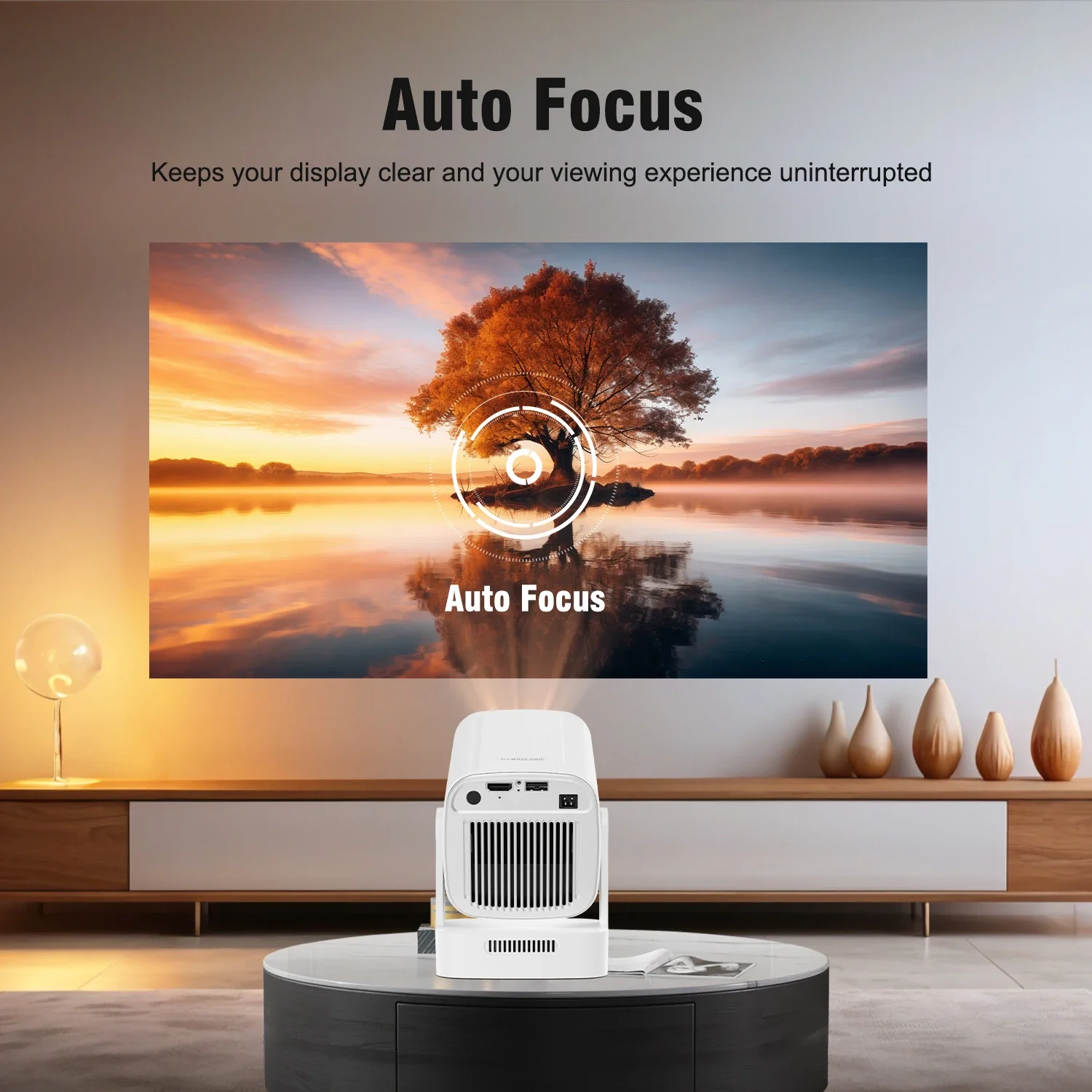 Magcubic HY310 Mini Projector Auto Focus 8K Native 1080P 260ANSI  Android 11 5W Speaker Air Mouse Voice Assistant Upgrated HY300 - Image 4