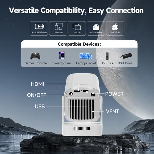 Magcubic HY310 Mini Projector Auto Focus 8K Native 1080P 260ANSI  Android 11 5W Speaker Air Mouse Voice Assistant Upgrated HY300 - Image 8