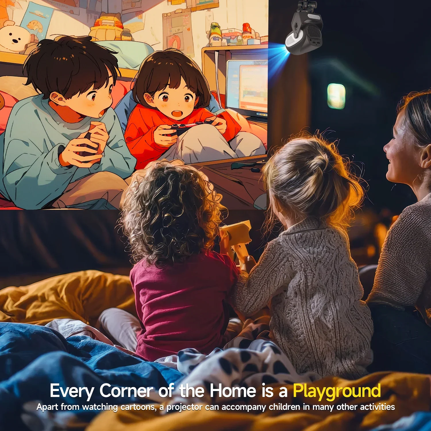 Magcubic HY300X 4K HD Electronic Focus Projector Android 11 Dual Wifi6 200ANSI Allwinner H713 BT5.0 Home Cinema Outdoor Projetor - Image 6