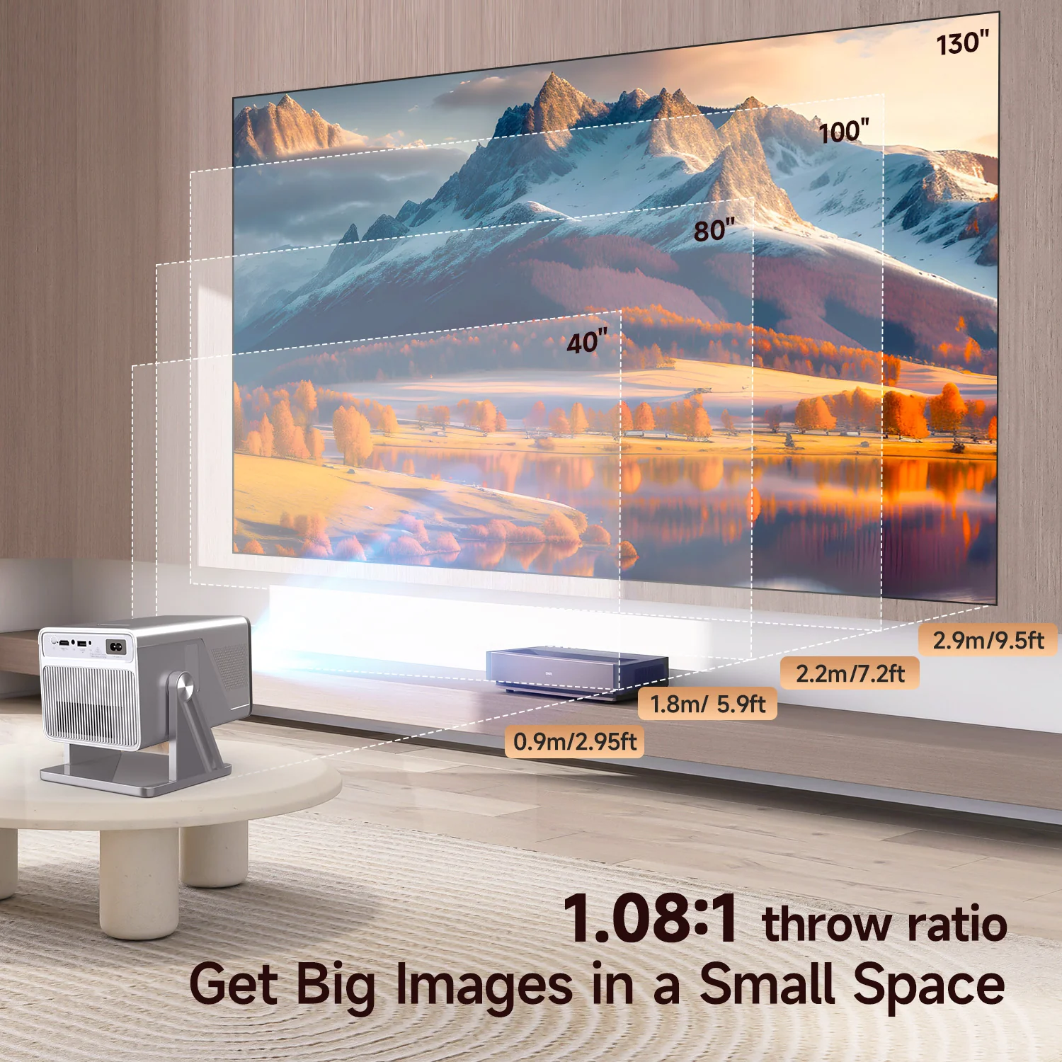 Magcubic 8K Support HD 1080P 1000ANSI X7 Projector With Android 14 5W Speaker  WiFi6 BT5.4 Outdoor Video Home Theater Projector - Image 6